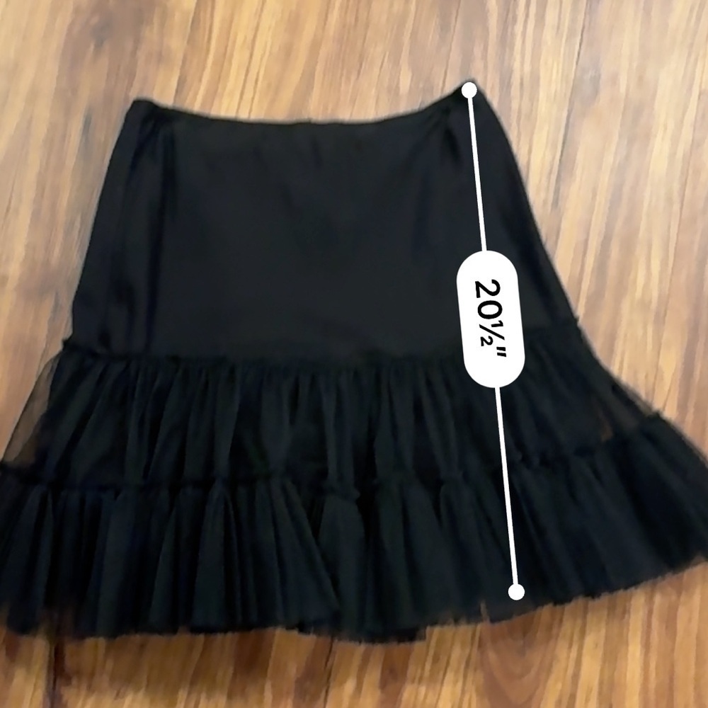 Anthropologie Eloise Skirt Small Black Tulle Tutu Crenoline Midi Mini Balletcore - Picture 6 of 6